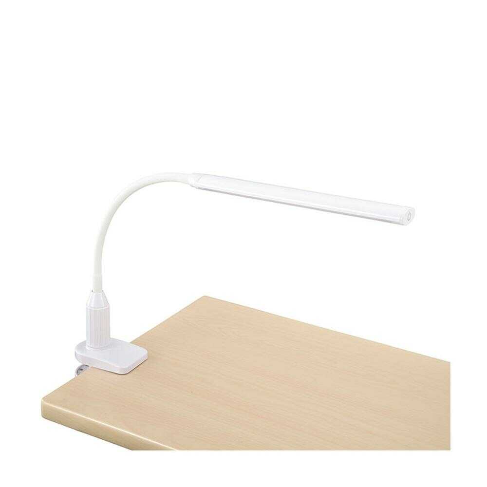 オーム電機 LEDデスクランプ クランプタイプ ホワイト ホワイト