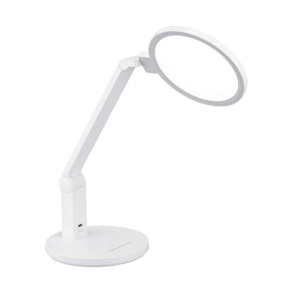 オーム電機 LEDデスクランプ ブルーライトカット ホワイト