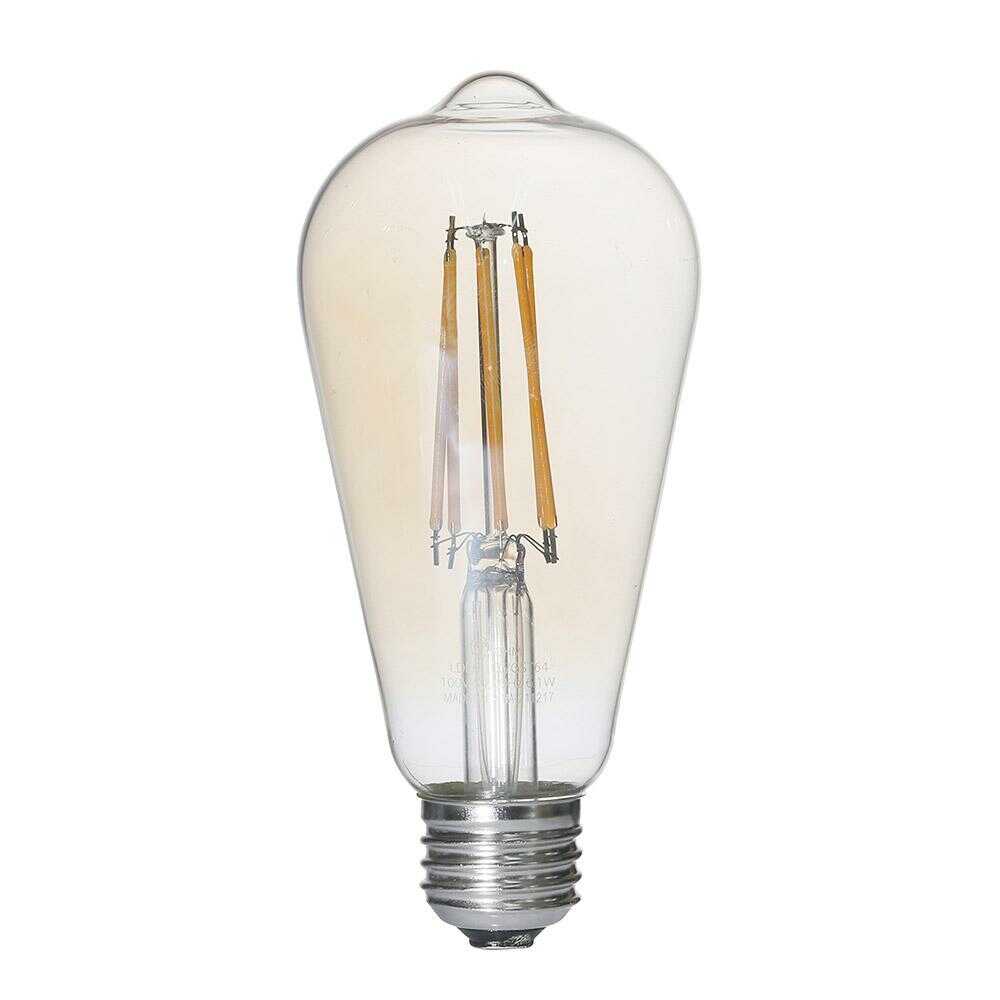 オーム電機 LEDフィラメントタイプレトロ球 E26 60形相当 1個 キャンドル色