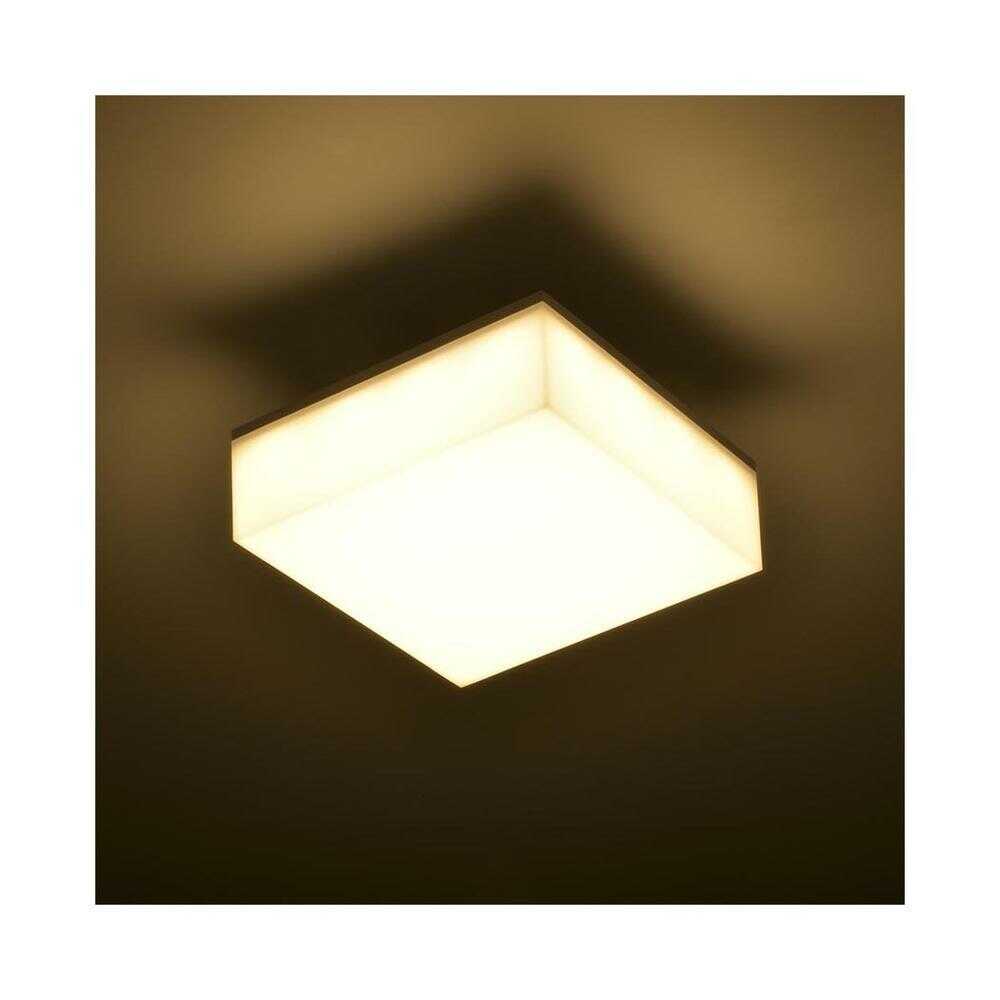 オーム電機 LEDミニシーリングライト 角形 電球色 ホワイト