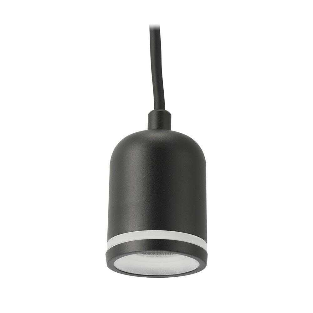 オーム電機 LED付きペンダントライト 電球色 ブラック ブラック