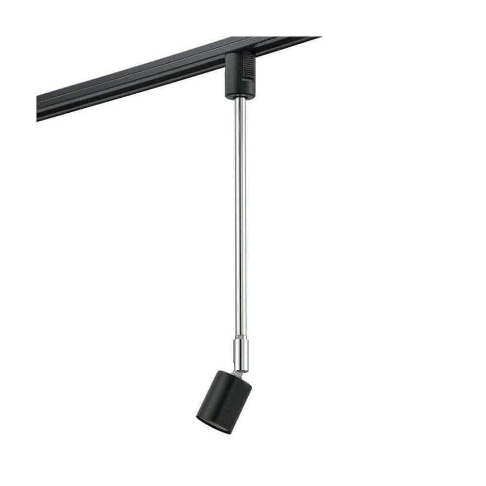 オーム電機 レールライト ライティングダクト用 E26口金 L ブラック