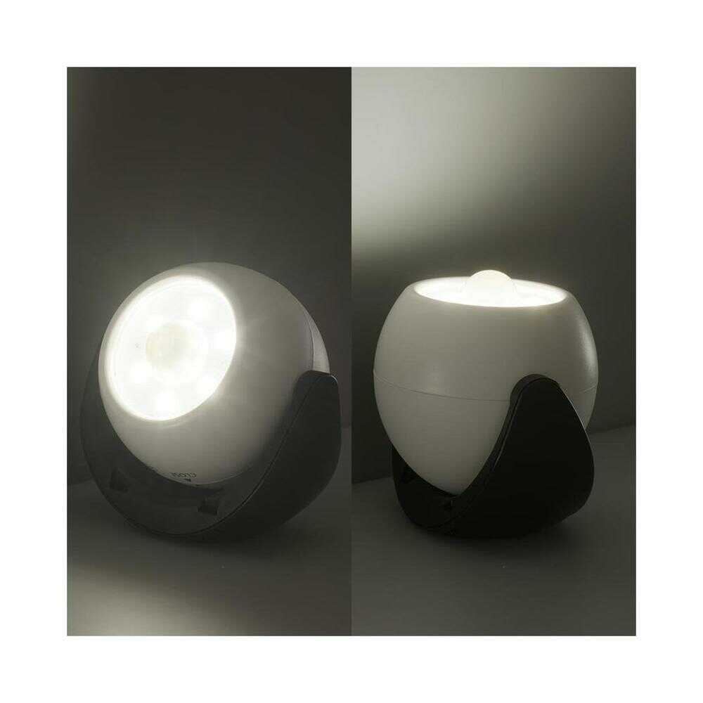 オーム電機 LEDセンサーライト 乾電池式 100lm ホワイト