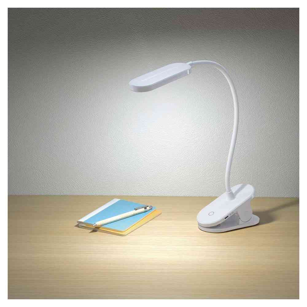 オーム電機 充電式LEDクリップライト 昼白色 ホワイト