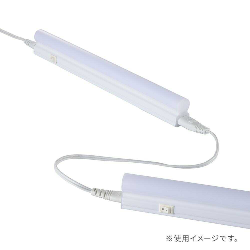 オーム電機 連結コード LEDイーブライトスリム専用 30cm 1本 ホワイト