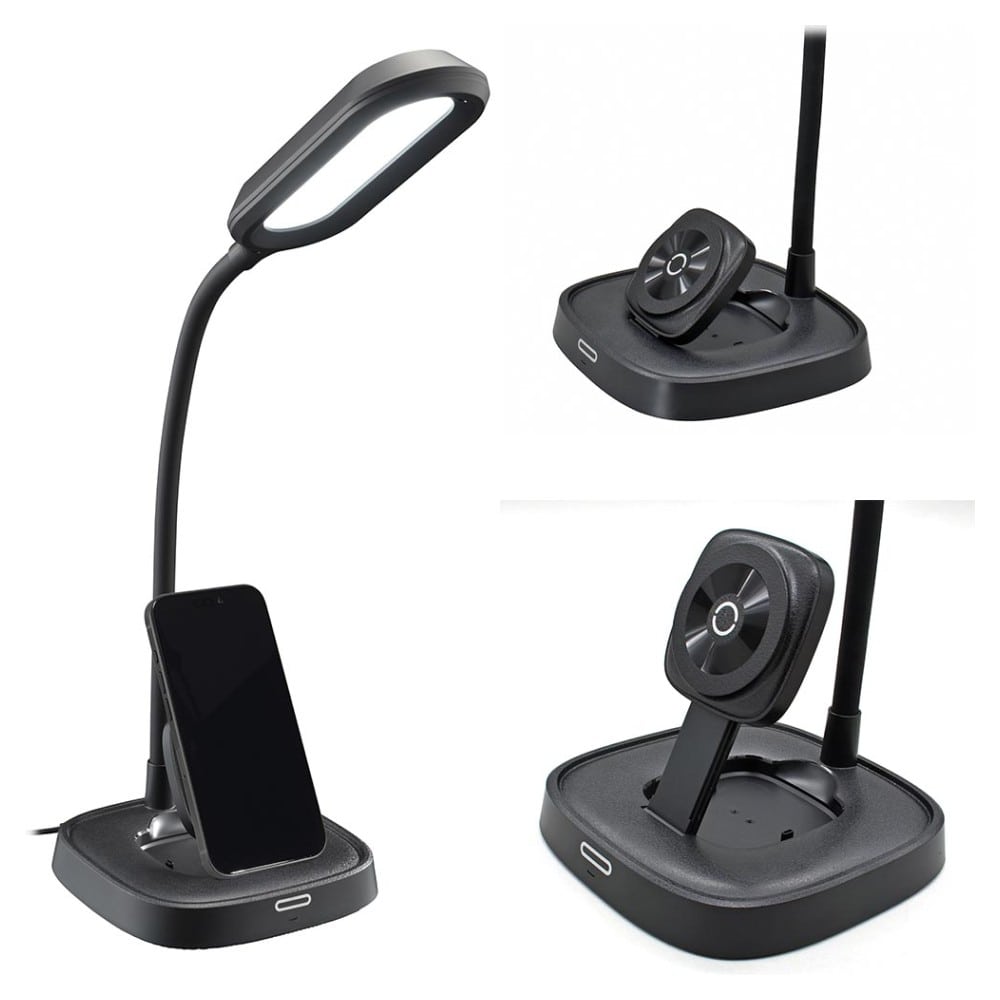 オーム電機 LEDデスクライト ワイヤレス充電