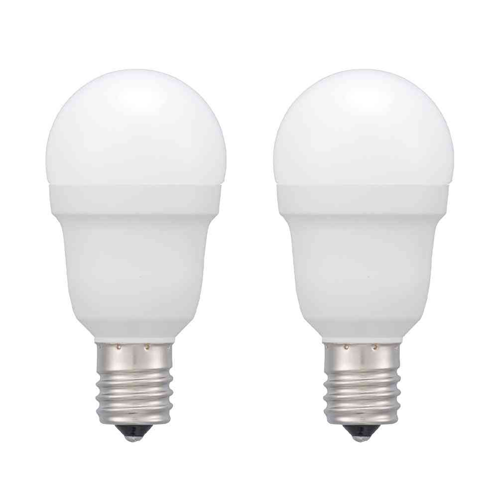 オーム電機 LED電球小形 60形昼白色 2個入