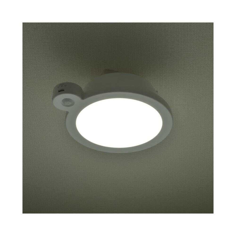 オーム電機 LEDミニシーリングライト 40形昼光色センサー付 ホワイト