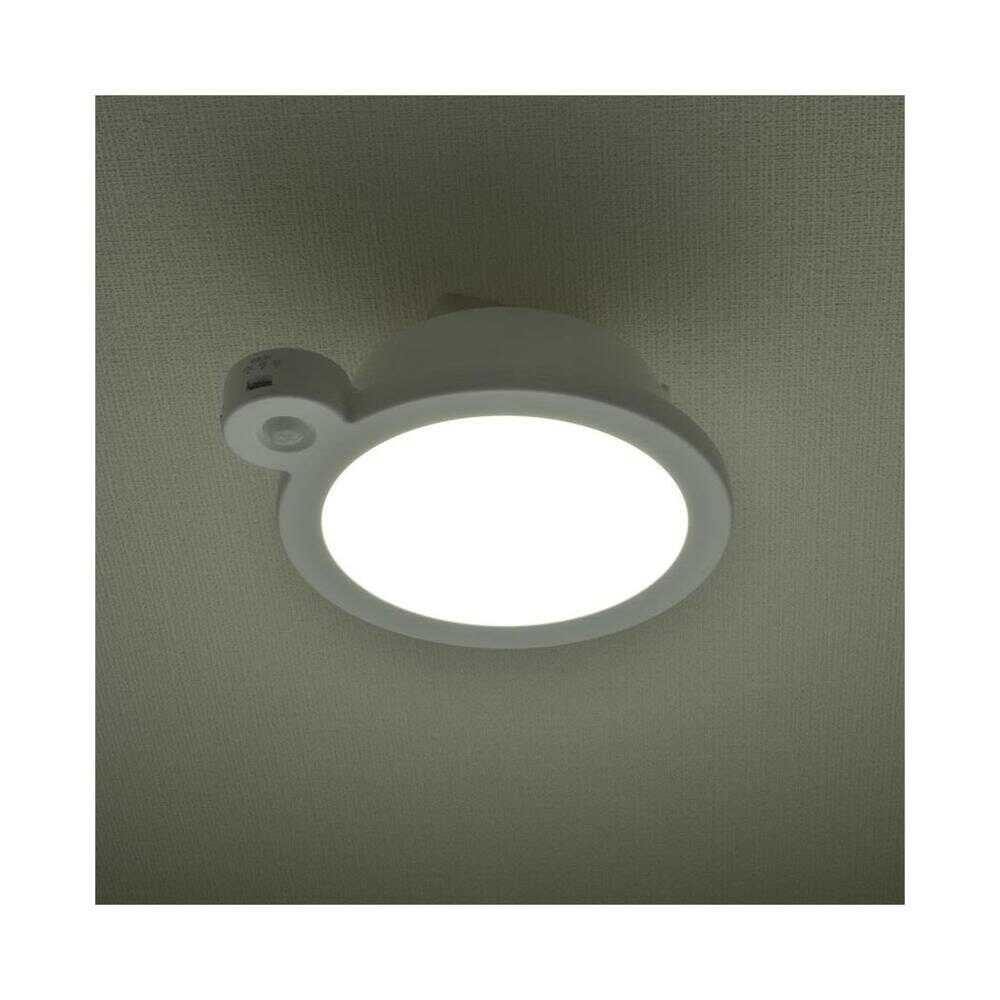 オーム電機 LEDミニシーリングライト 60形昼光色センサー付 ホワイト