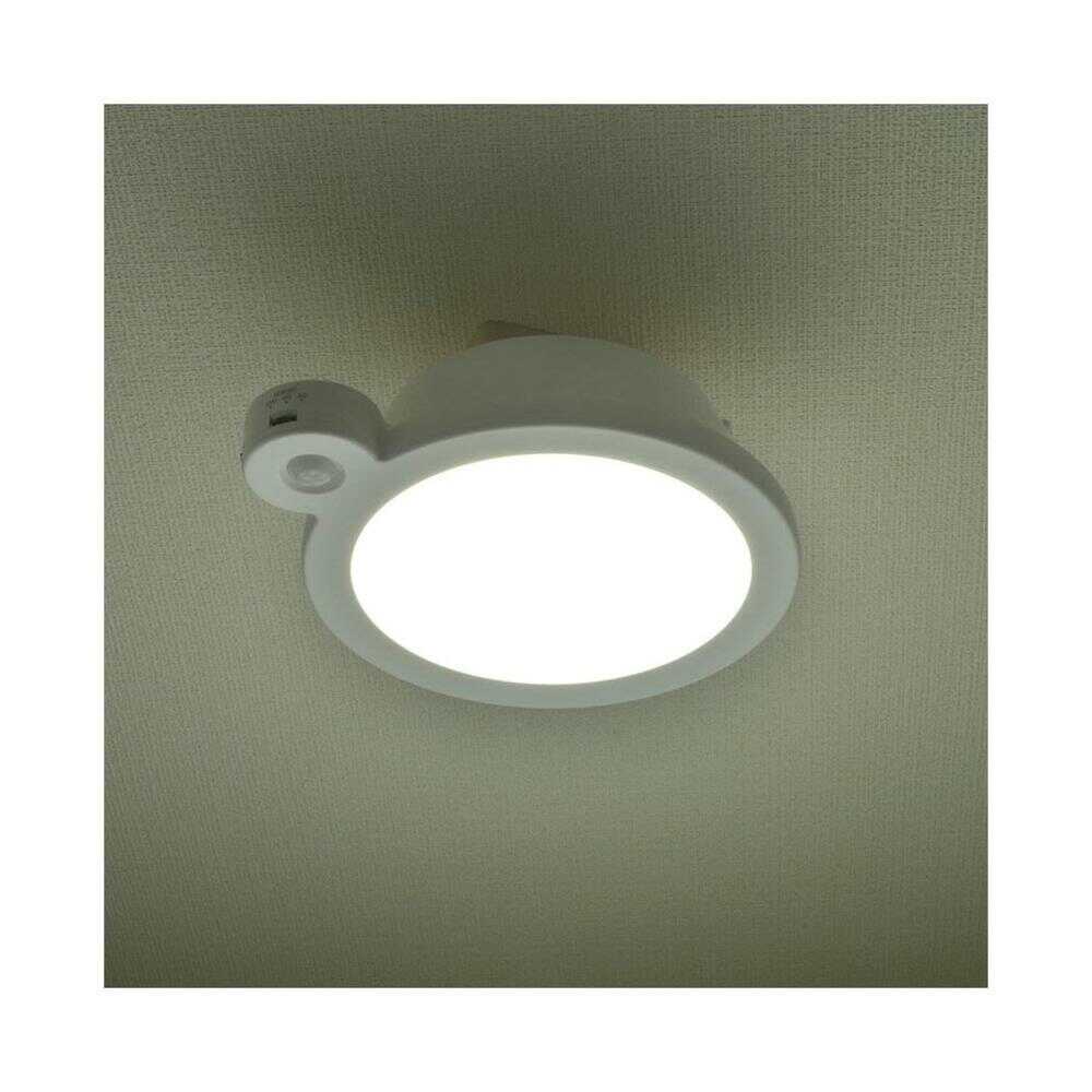 オーム電機 LEDミニシーリングライト100形昼光色センサー付 ホワイト