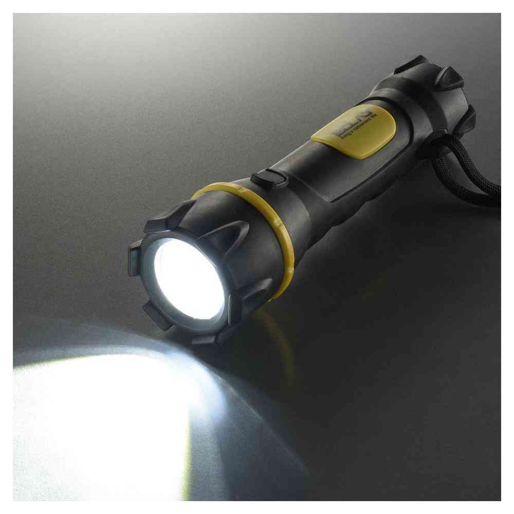 オーム電機 LEDラバーライト 耐衝撃 IPX4 120ルーメン 電池付属 1個