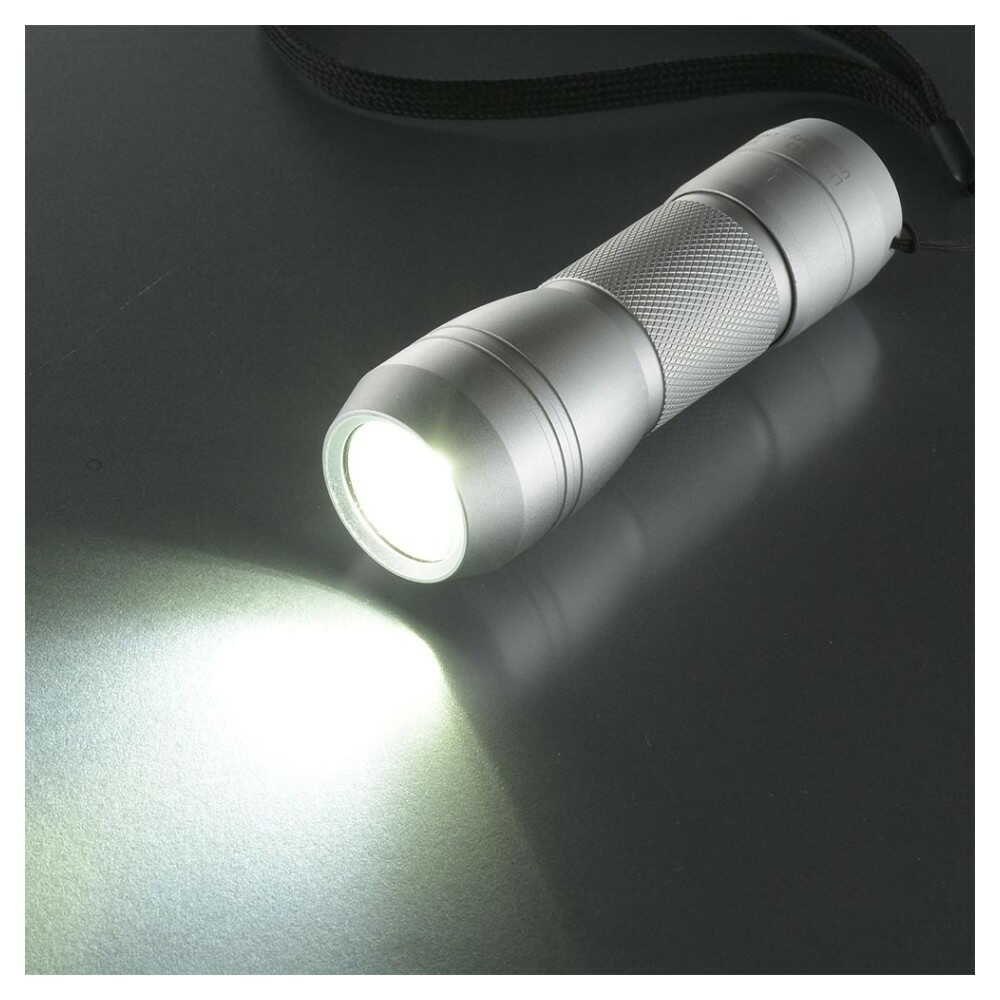 オーム電機 LEDライト ピュアビーム 310ルーメン シルバー