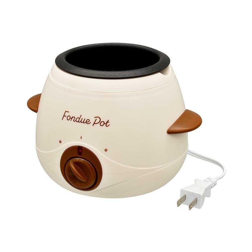 オーム電機 フォンデュポット ホワイト