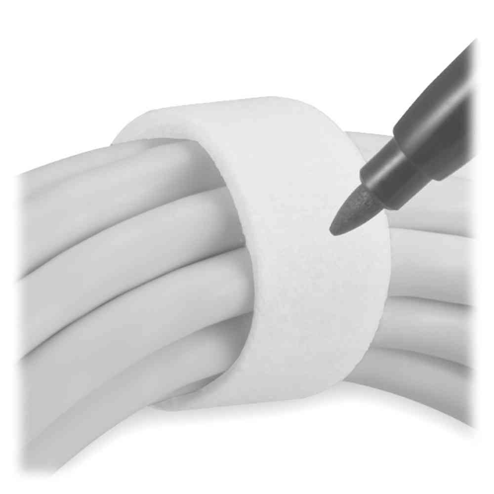 オーム電機 マジックタイ 幅10mm 長さ1.5m DZ-MT10150W ホワイト