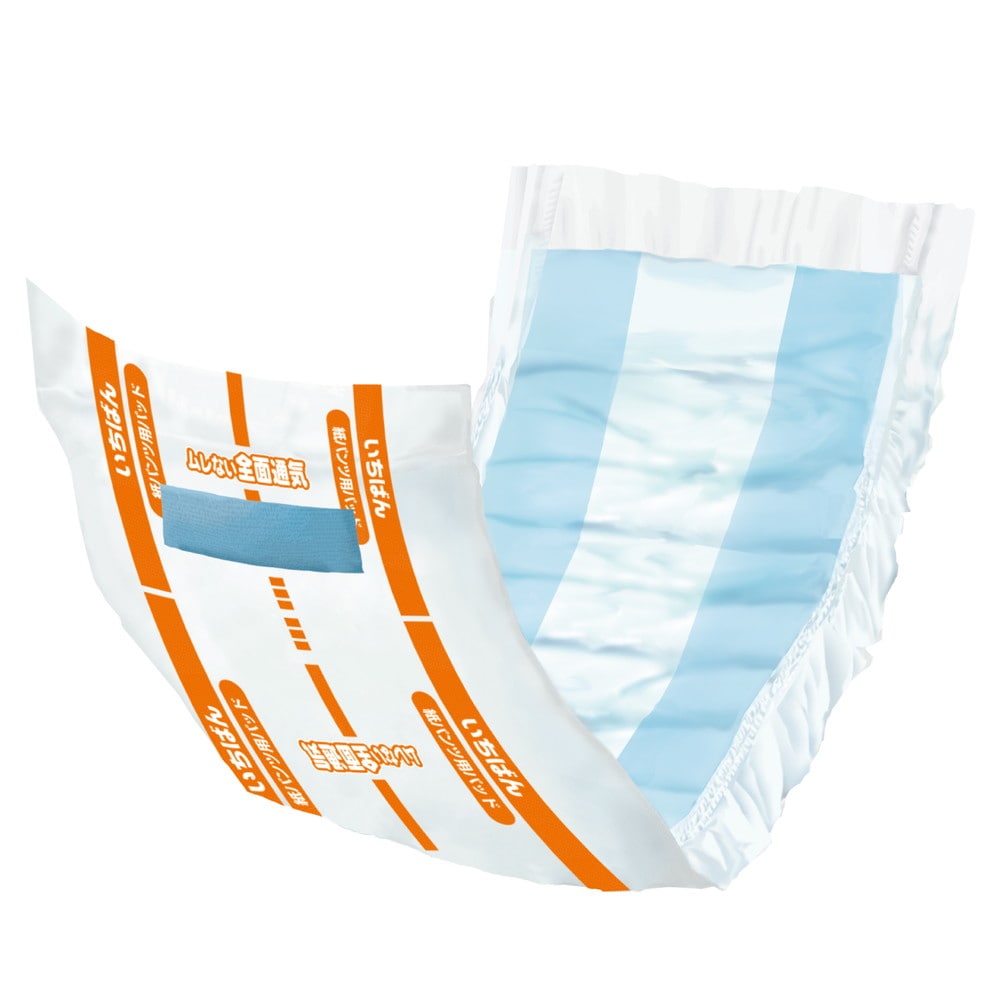 【大人用紙おむつ類】エルモア いちばん 紙パンツ用パッド 男女共用 2回吸収 36枚【6個セット】