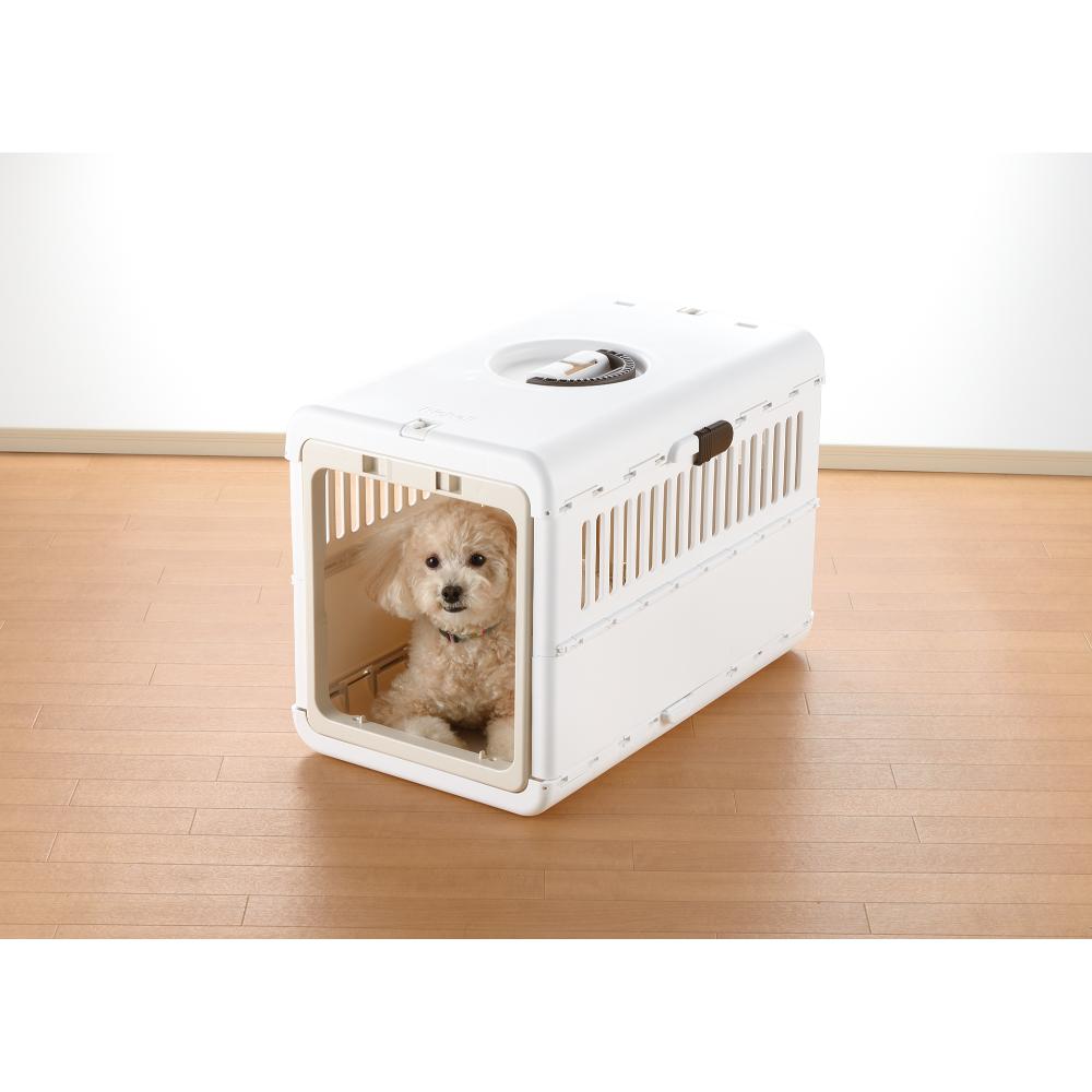 キャンピングキャリー 折りたたみ M アイボリー メーカー直送▼返品・キャンセル不可【他商品との同時購入不可】