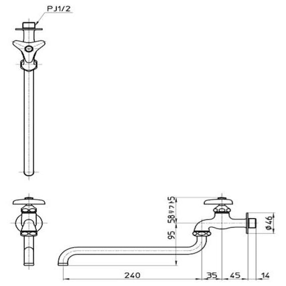 三栄 SANEI 自在水栓 A10J-L2-13 【直送品】 返品・キャンセル・他商品と同時購入は不可
