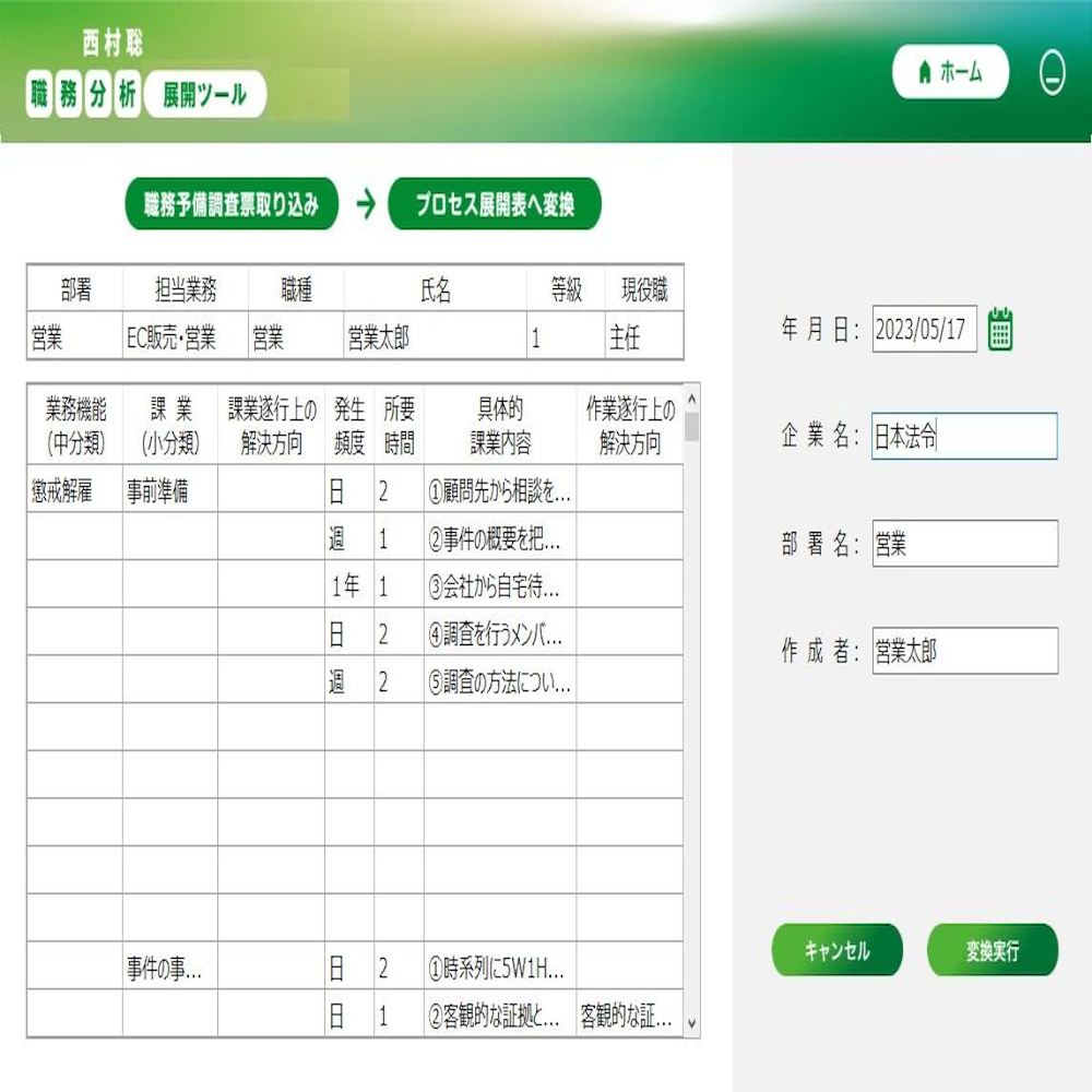 職務分析展開ツール NET623 メーカー直送 ▼返品・キャンセル不可【他商品との同時購入不可】