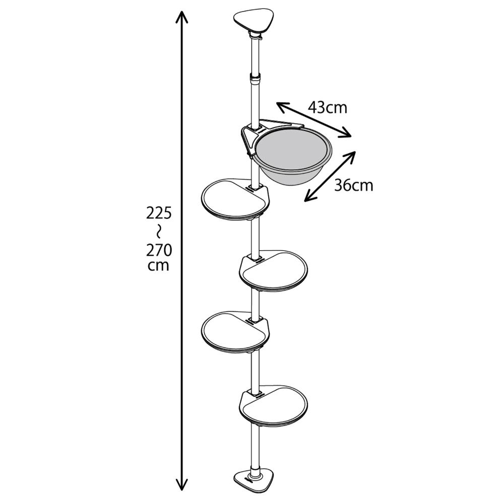 Nekoリビング キャティーポールハンモック メーカー直送 ▼返品・キャンセル不可【他商品との同時購入不可】