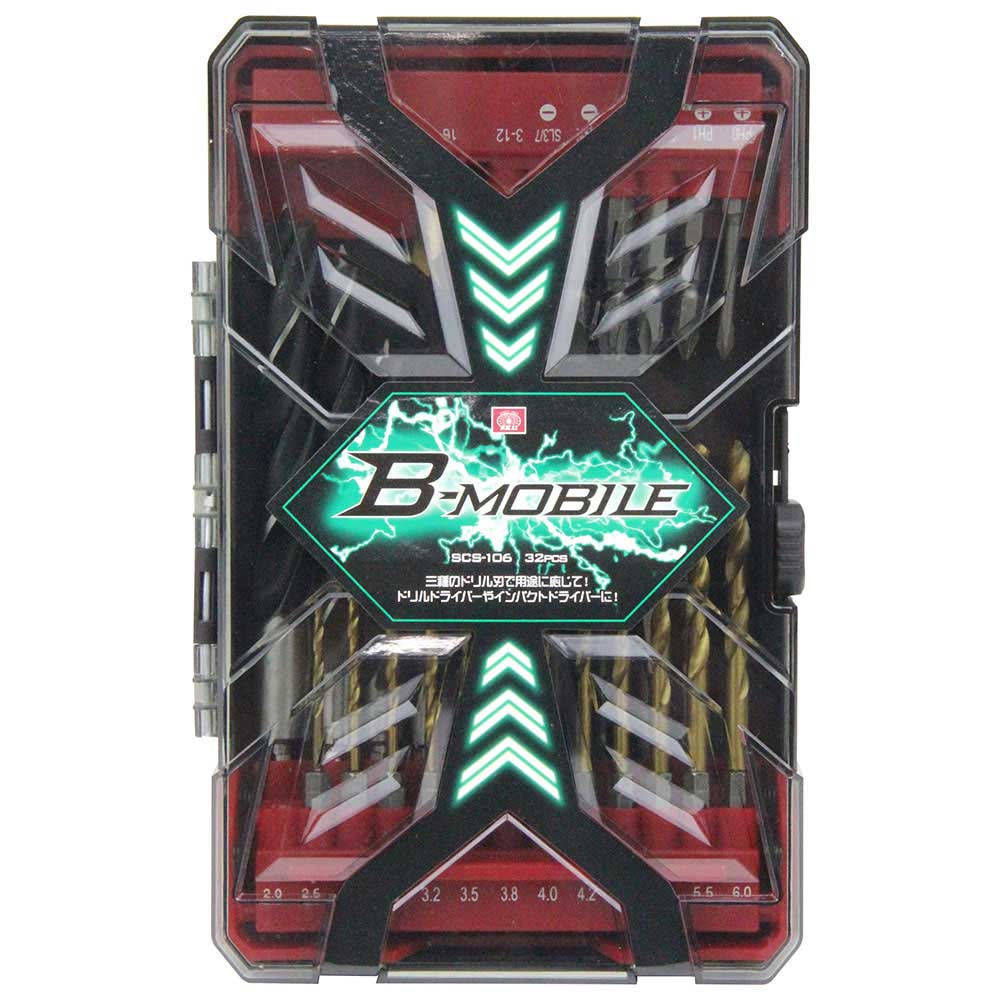 B-Mドリルセット32Pcs SCS-106 メーカー直送 ▼返品・キャンセル不可【他商品との同時購入不可】