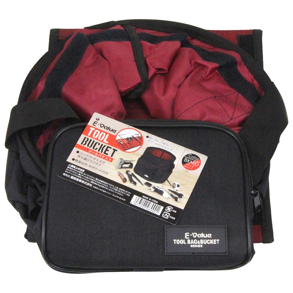 ツールバケット ブラック&レッド 【直送品】 返品・キャンセル・他商品と同時購入は不可