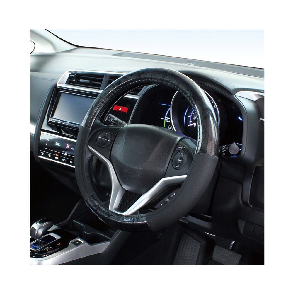 槌屋ヤック かぽっとハンドルカバー ブラック ウッドコンビS KCW166