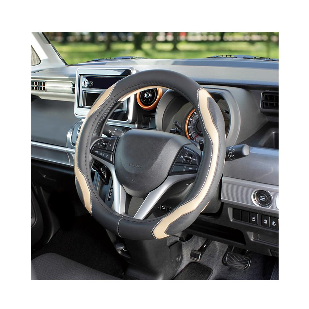 槌屋ヤック かぽっとハンドルカバーアクティブディンプル ベージュ KCK187