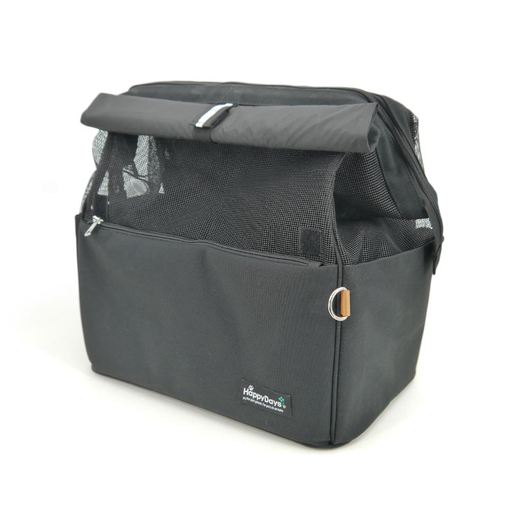 HappyDaysペット用サステナブルリュックキャリーブラック メーカー直送 ▼返品・キャンセル不可【他商品との同時購入不可】
