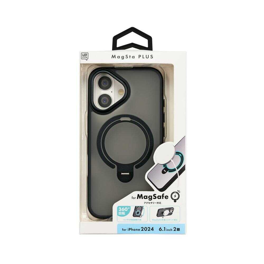 サンクレスト iPhone16 MagStaPLUSケース ブラック i38FiJS04 ブラック