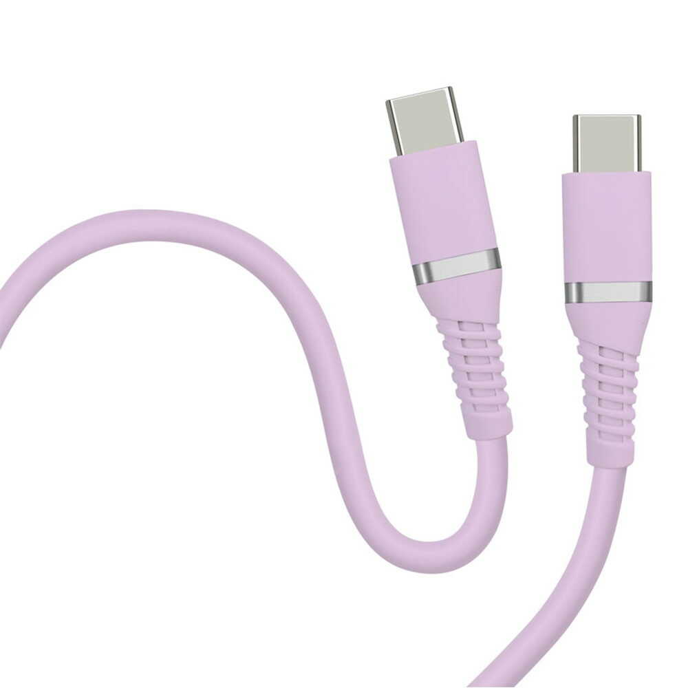 HIDISC やわらかCtoCケーブル 1m ラベンダーパープル ラベンダーパープル