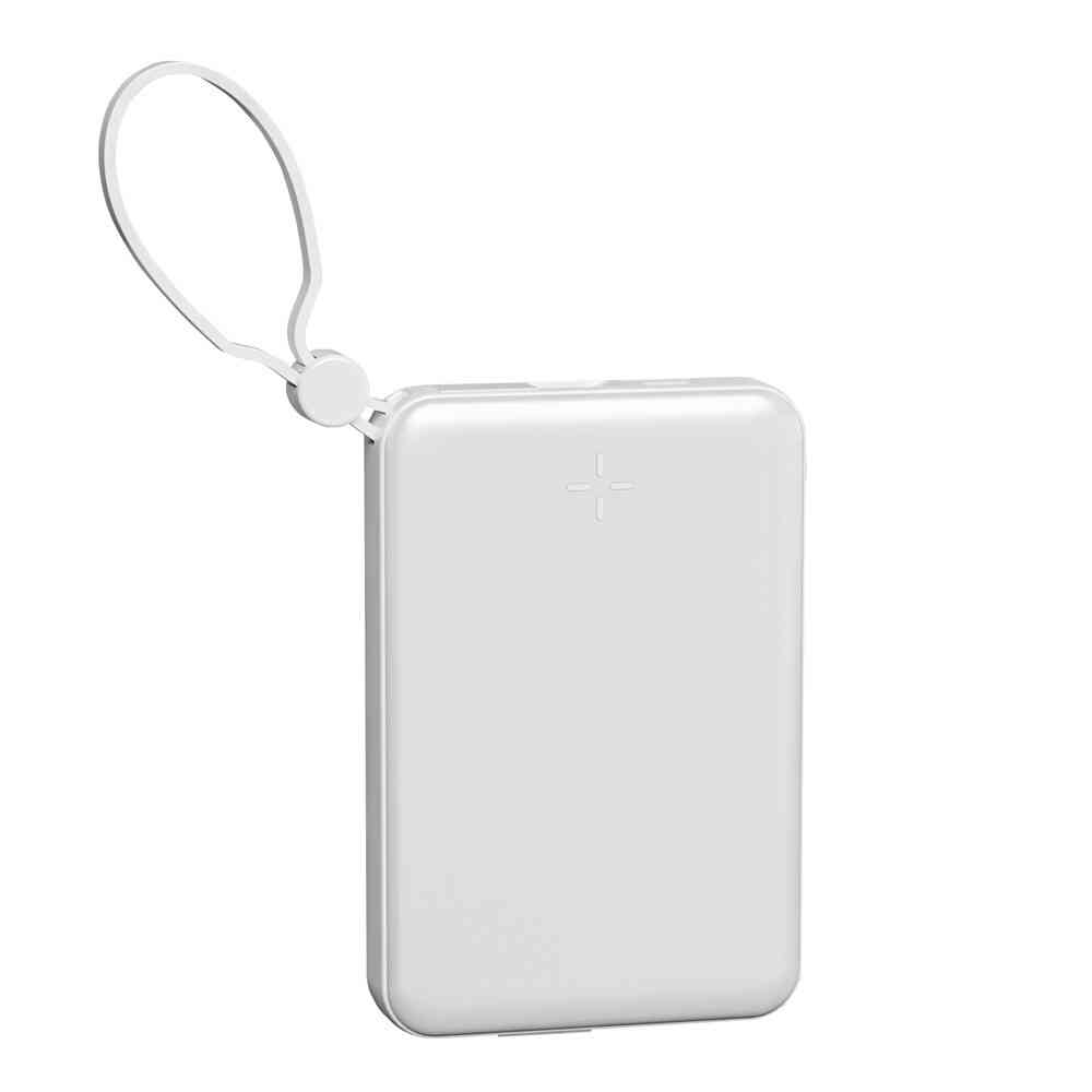 HIDISC PD20W対応 ケーブル一体型 10000mAh モバイルバッテリー ホワイト