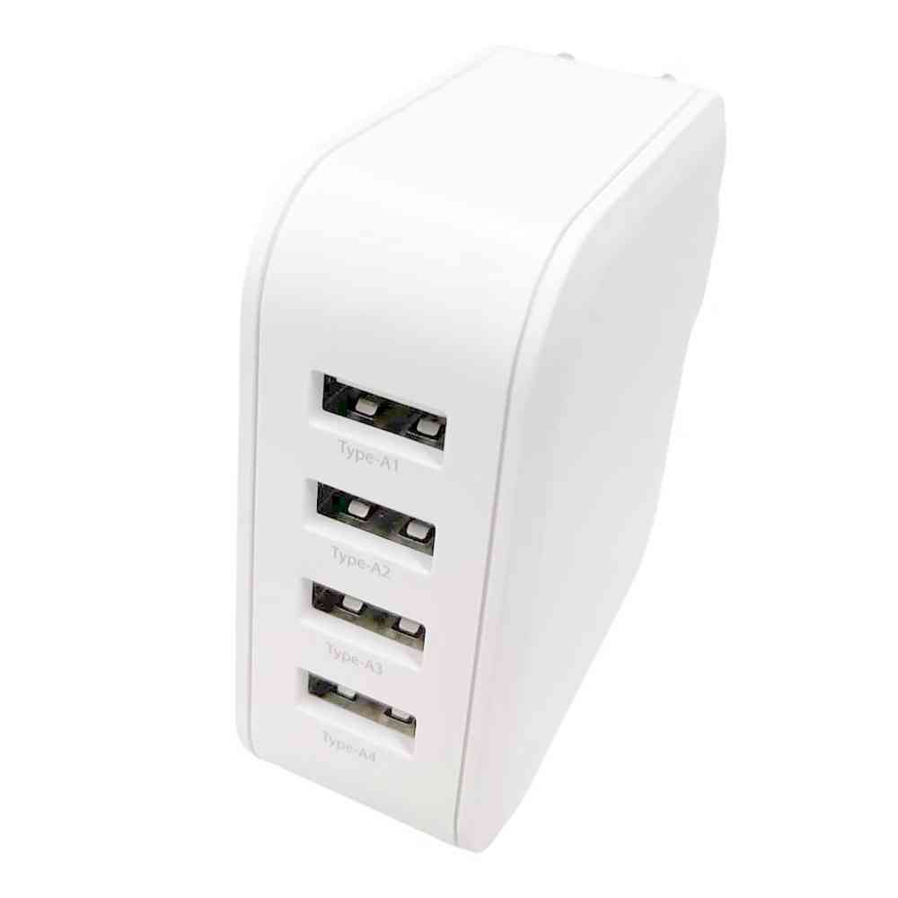 HIDISC 充電器 Type-A ×4ポート ホワイト