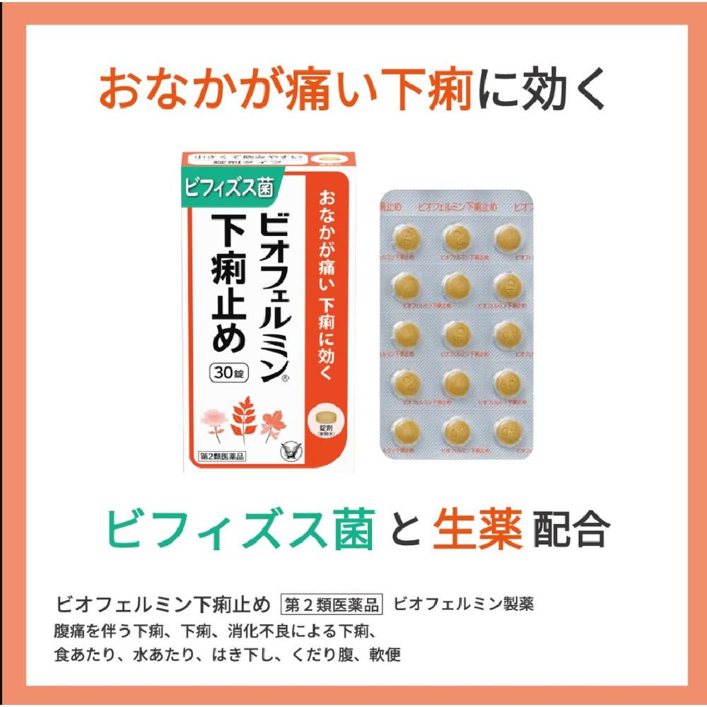 【第2類医薬品】ビオフェルミン下痢止め 30錠