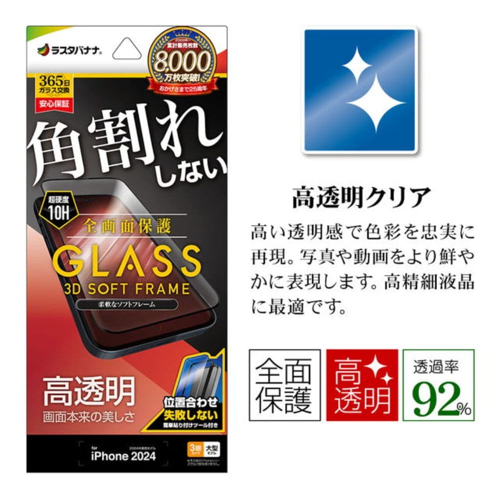 テレホンリース iPhone16ProMax ガラス保護フィルム