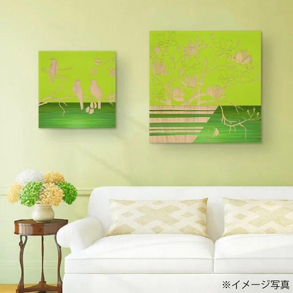 アート「マグノリア with ベース」 GR+NP 【直送品】 返品・キャンセル・他商品と同時購入は不可