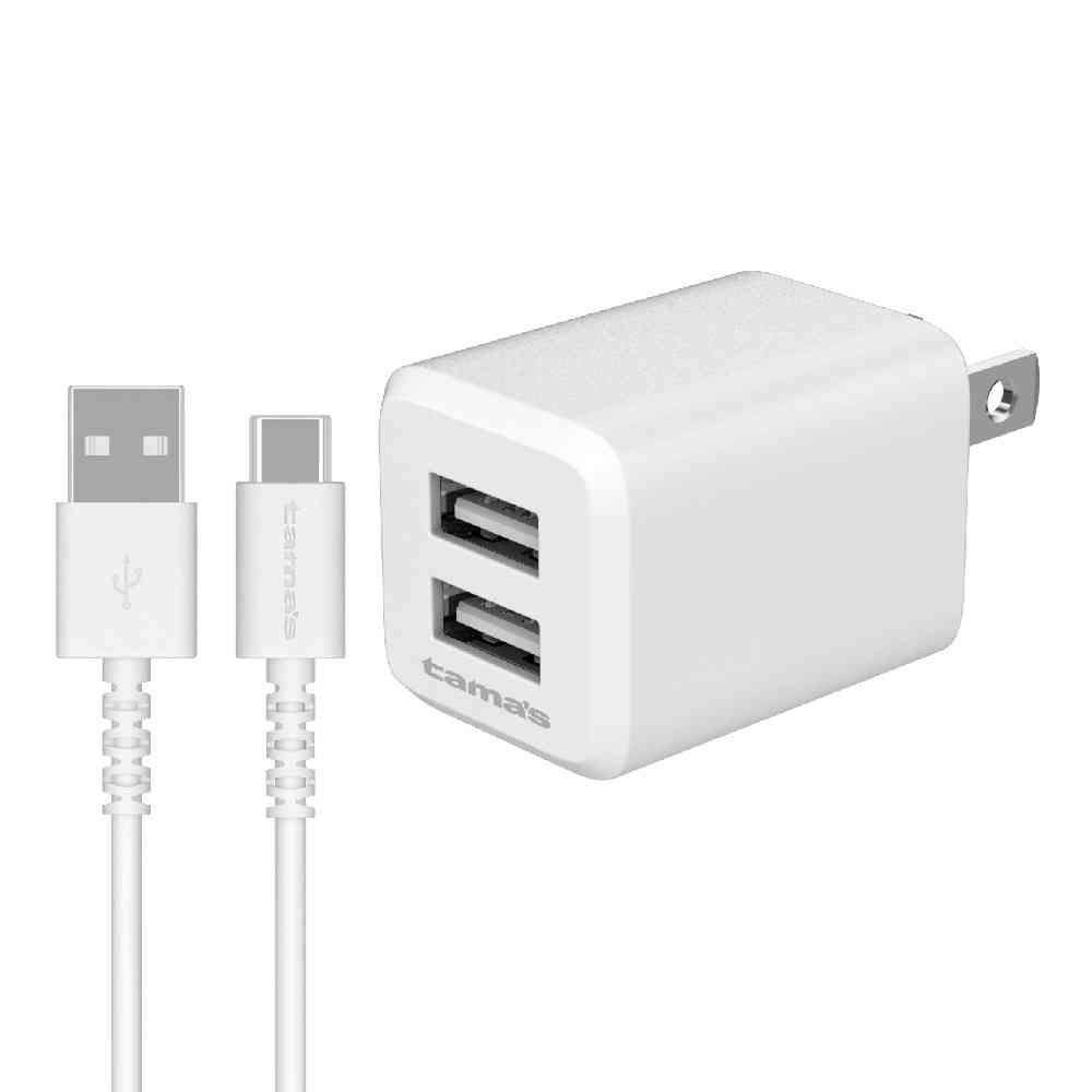 多摩電子工業 コンセントチャージャー 2.4A Type-C用 AA155U2C10W ホワイト
