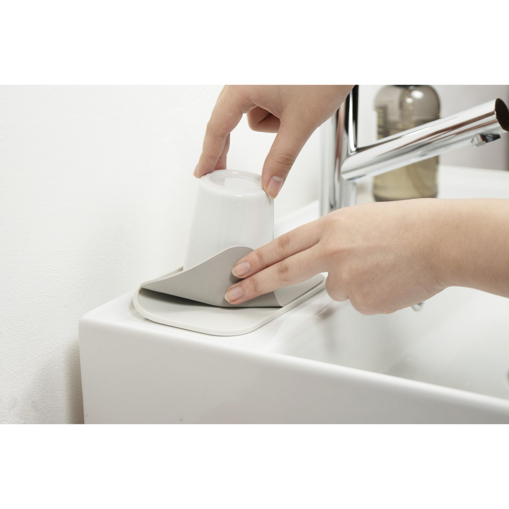 アイオン 超速乾・超吸水 水切りマット&クロス Sサイズ ブラック