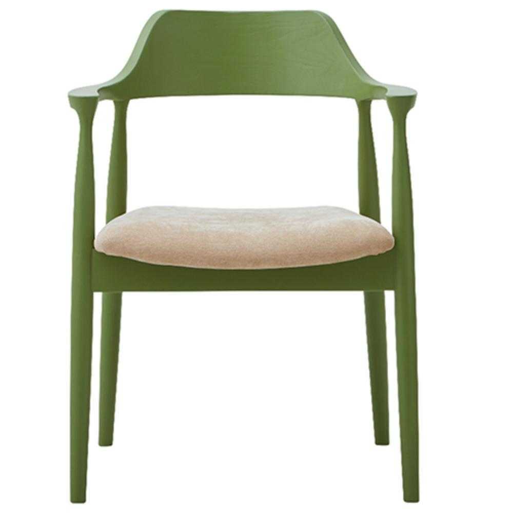 ダイニングチェア ロジャーC型 フォレストグリーン 布座アイボリー メーカー直送 ▼返品・キャンセル不可【他商品との同時購入不可