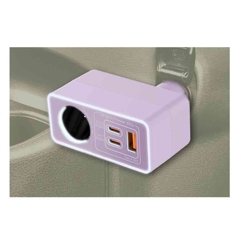 アークス DCソケット+Type-C×2+USB-A充電器 ダスティーラベンダー DPK X-381