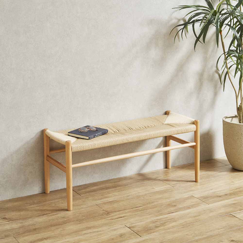 座面ペーパーコードベンチ ナチュラル色 BT-NDK-NA メーカー直送 ▼返品・キャンセル不可【他商品との同時購入不可】