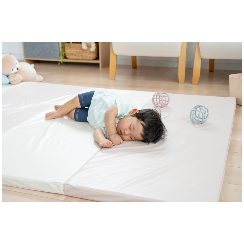 ベビープレイマット レギュラーサイズ ラテ×アイボリー メーカー直送 ▼返品・キャンセル不可【他商品との同時購入不可】