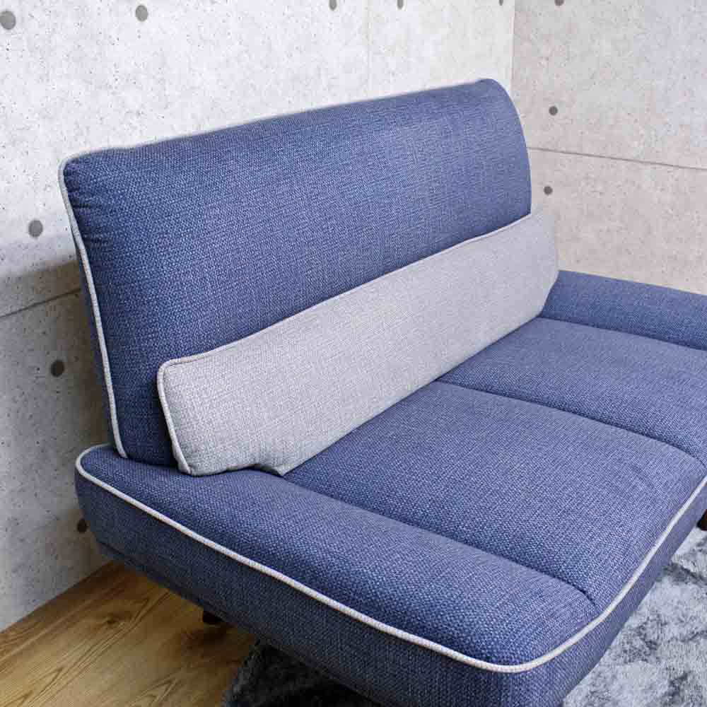 引っかき傷に強い2人掛けソファ SO-ROND-BL メーカー直送 ▼返品・キャンセル不可【他商品との同時購入不可】