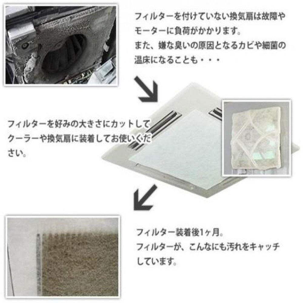エコフレギュラー フィルターロール巻き 幅60cm×厚み2mm×50m巻 【直送品】 返品・キャンセル・他商品と同時購入は不可