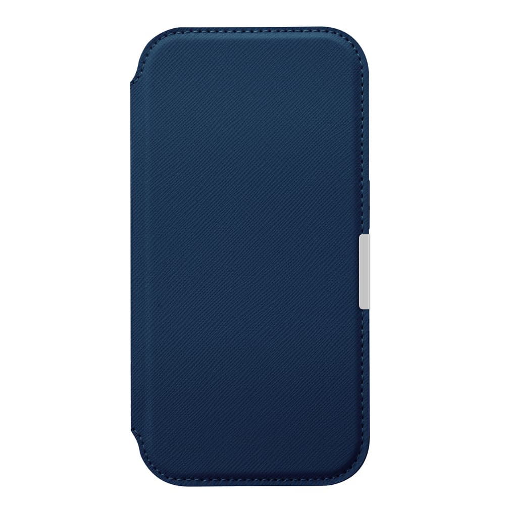 PGA iPhone 17用 ガラスフリップケース サフィアーノ調/ネイビー PG-25AGF04NV 65g