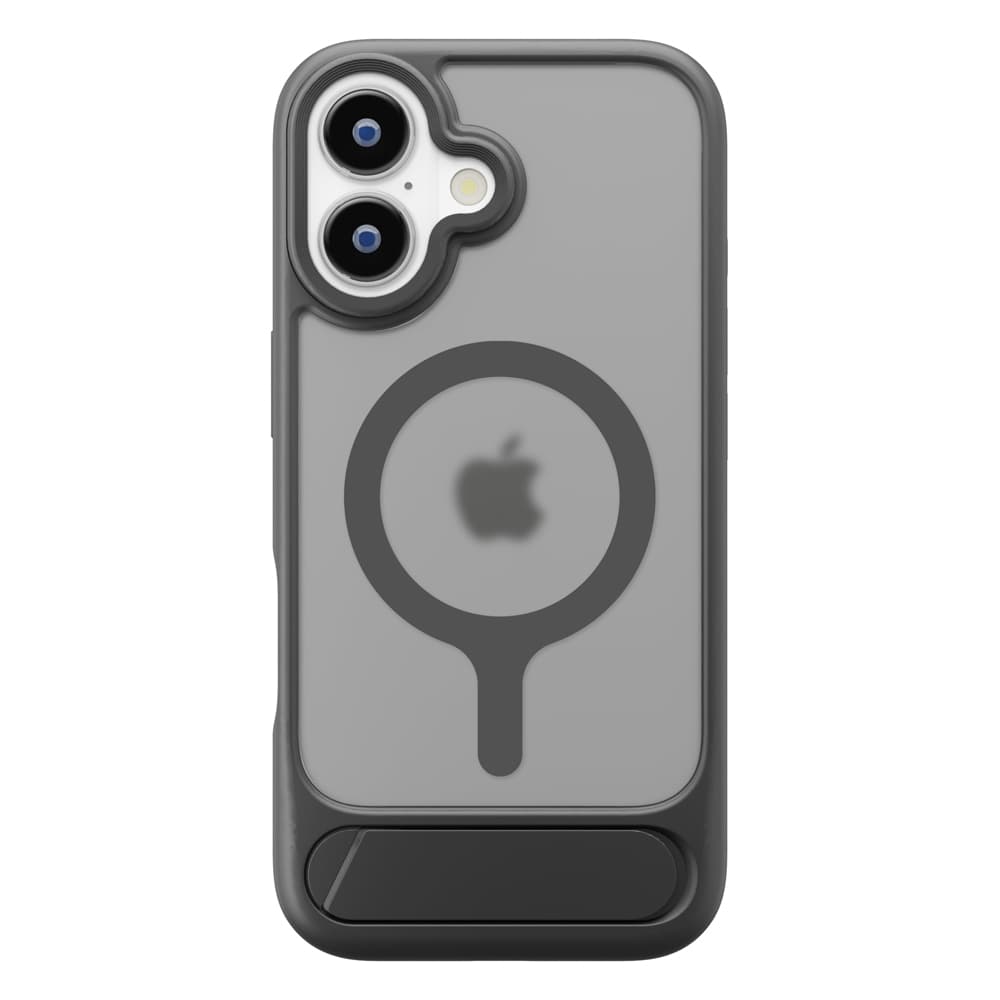 PGA iPhone 17用 MagSafe対応 スタンド付ハイブリッドケース ブラック PG-25AMH05BK 45g