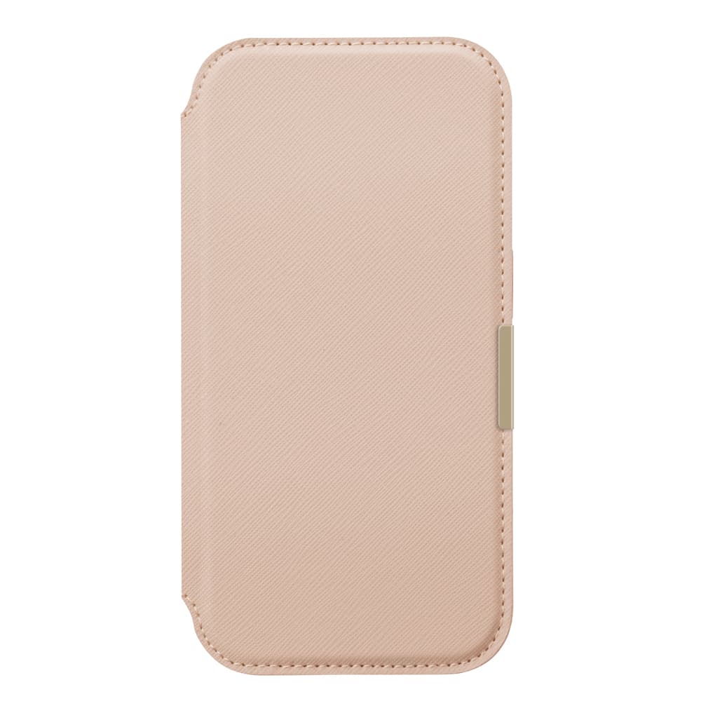 PGA iPhone 17 Pro用 ガラスフリップケース サフィアーノ調/ピンク 65g