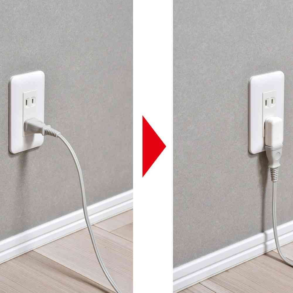 エルパ ELPA スペースアダプタ 縦型 A-372B(W)