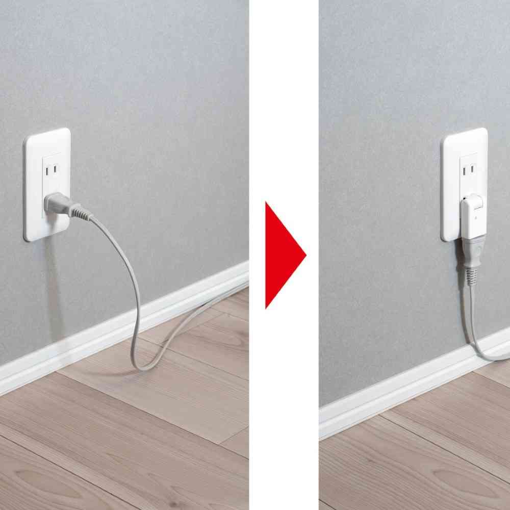 エルパ ELPA 耐雷スイングアダプター 125V5A A-380SB(W)