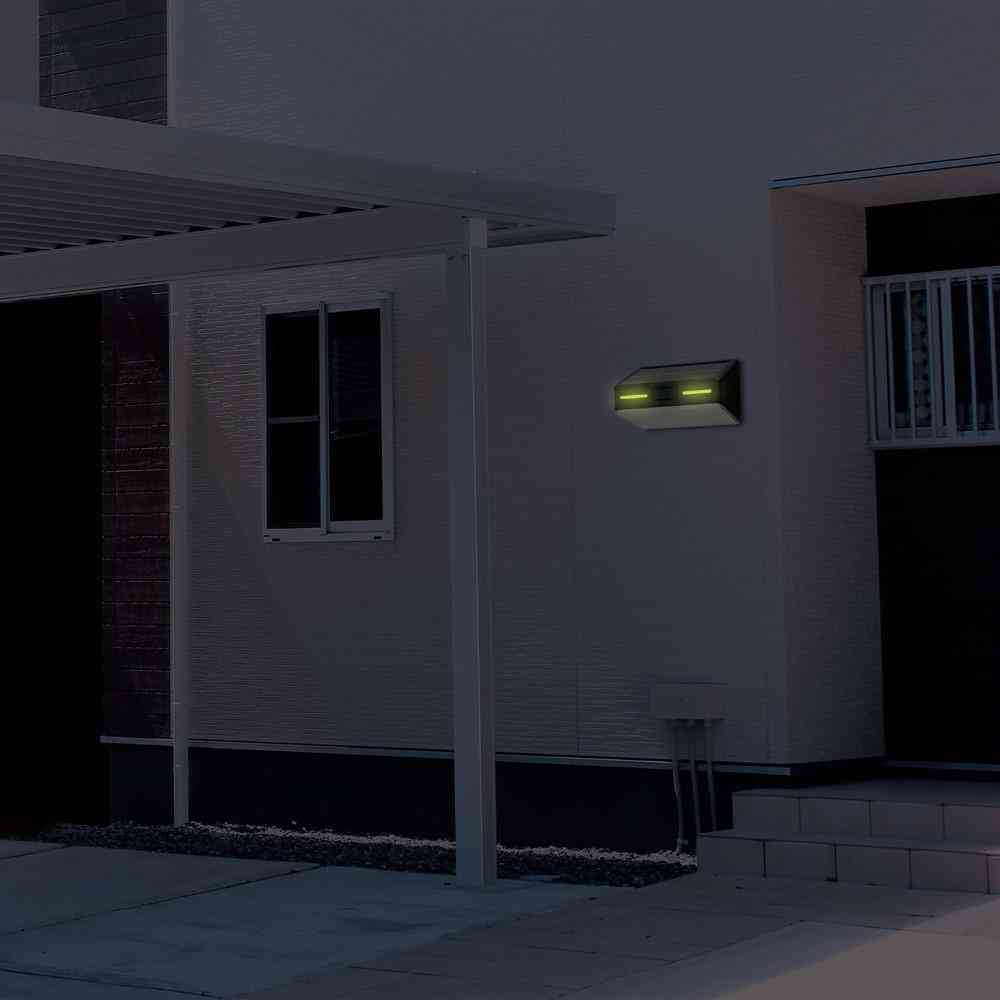 ELPA フラットセンサーウォールライト 調光 ソーラー発電 ESL-KF500SL 1個