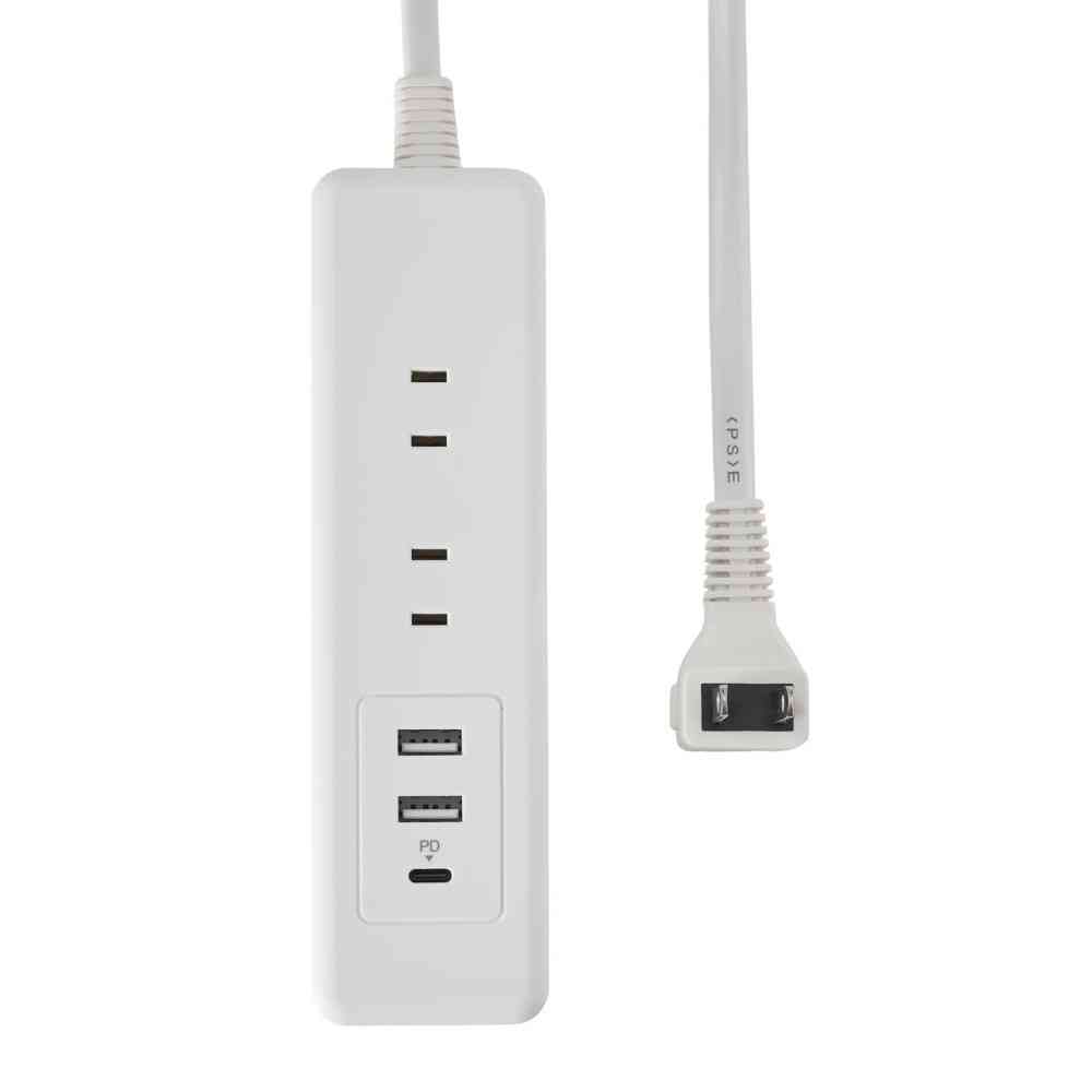 エルパ ELPA コード付6個口USBタップ WL-6322SUC(W)